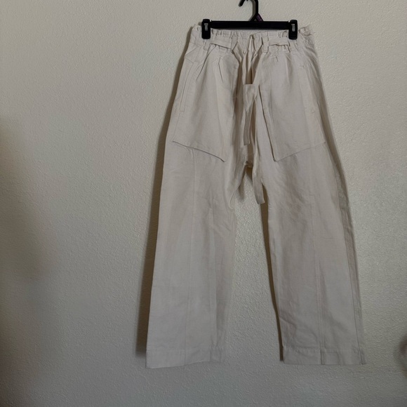 Free People Sky Rider Straight-leg Pants In Ecru - Picture 4 of 13